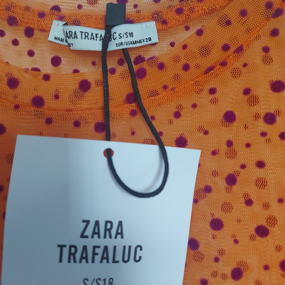💥Zara collection, Orange top S,M - Picture 4 of 5